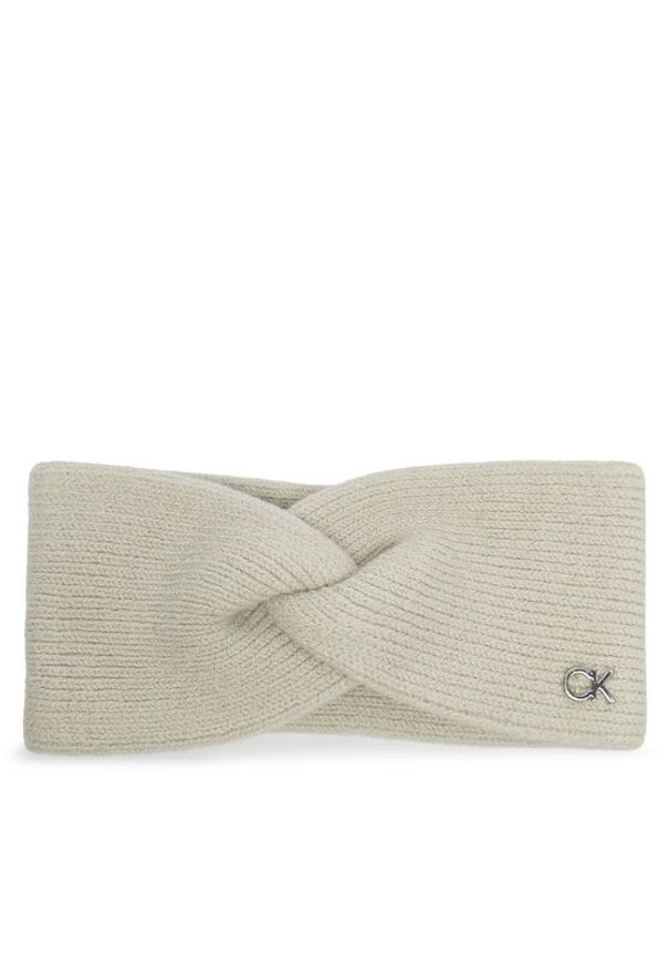 Calvin Klein Opaska materiałowa K60K612591 Szary. Kolor: szary. Materiał: wełna