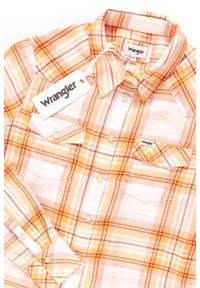 Wrangler - KOSZULA WRANGLER WESTERN APRICOT NECTAR W5240LU65 112129350. Wzór: kratka #5