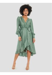 Swing Sukienka koktajlowa 5AE05800 Zielony Regular Fit. Kolor: zielony. Materiał: syntetyk. Styl: wizytowy