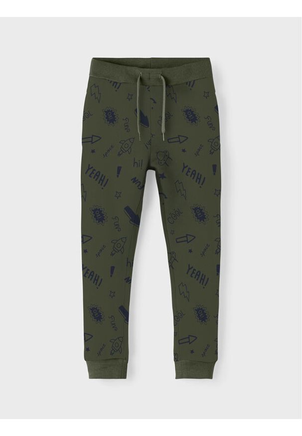 Name it - NAME IT Spodnie dresowe 13218870 Zielony Regular Fit. Kolor: zielony. Materiał: bawełna