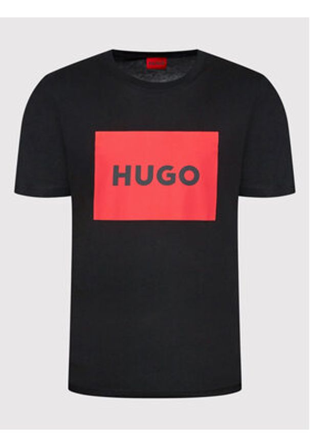Hugo T-Shirt Dulive222 50467952 Czarny Regular Fit. Kolor: czarny. Materiał: bawełna