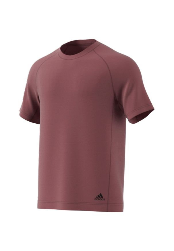 Adidas - T-shirt z krótkim rękawem męski adidas KOSZULKA. Kolor: czerwony. Długość rękawa: krótki rękaw. Długość: krótkie