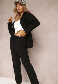 Renee - Czarny Komplet Dresowy 2-częściowy z Bluzą i Spodniami Bennila. Kolor: czarny. Materiał: dresówka #3