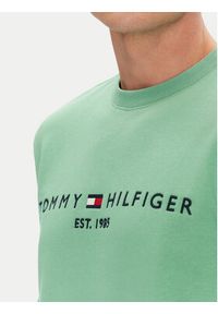TOMMY HILFIGER - Tommy Hilfiger Bluza Logo MW0MW11596 Zielony Regular Fit. Kolor: zielony. Materiał: bawełna