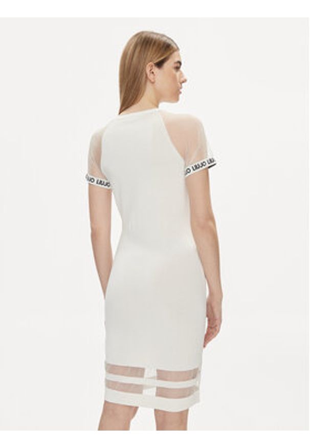 Liu Jo Sukienka codzienna TA4223 MS36L Biały Slim Fit. Okazja: na co dzień. Kolor: biały. Materiał: wiskoza. Typ sukienki: proste. Styl: casual