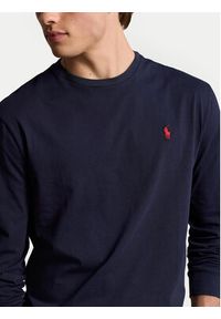 Polo Ralph Lauren Longsleeve 710671467057 Granatowy Classic Fit. Typ kołnierza: polo. Kolor: niebieski. Materiał: bawełna. Długość rękawa: długi rękaw