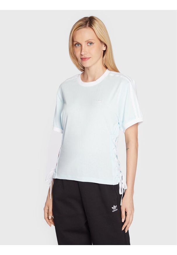 Adidas - adidas T-Shirt Always Original Laced HK5063 Błękitny Loose Fit. Kolor: niebieski. Materiał: bawełna