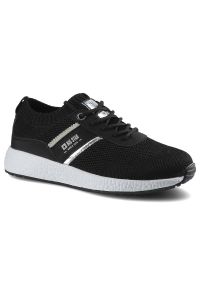 Big-Star - Czarne Sneakersy Big Star Damskie Półbuty Lekkie. Zapięcie: sznurówki. Kolor: czarny. Materiał: materiał. Szerokość cholewki: normalna. Sport: fitness
