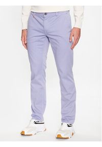 BOSS - Boss Spodnie materiałowe 50470813 Fioletowy Slim Fit. Kolor: fioletowy. Materiał: bawełna #4