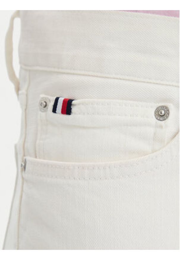 TOMMY HILFIGER - Tommy Hilfiger Jeansy MW0MW42895 Biały Slim Fit. Kolor: biały