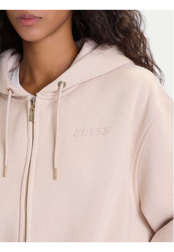 Guess Bluza V5BQ11 KB681 Beżowy Oversize. Kolor: beżowy. Materiał: bawełna