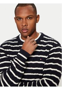 TOMMY HILFIGER - Tommy Hilfiger Sweter MW0MW33132 Granatowy Relaxed Fit. Kolor: niebieski. Materiał: bawełna #3