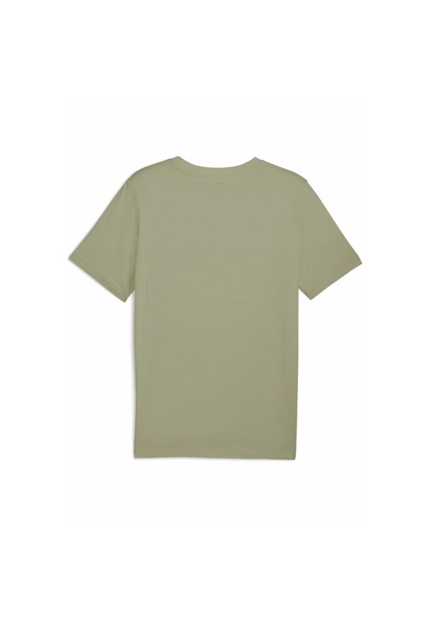 Puma - Męska koszulka z grafiką w uniwersyteckim stylu PUMA Lux Army Green. Kolor: zielony. Sport: fitness