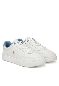 TOMMY HILFIGER - Tommy Hilfiger Sneakersy Essential Elevated Court Sneaker FW0FW08680 Biały. Kolor: biały. Materiał: skóra #4