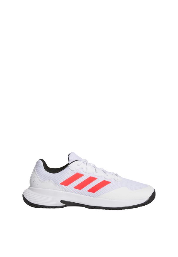 Adidas - Gamecourt 2.0 Tennis Shoes. Kolor: biały, czerwony, wielokolorowy, czarny. Materiał: materiał. Sport: tenis