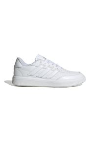 Adidas - Buty sportowe adidas Courtblock Białe. Okazja: na co dzień. Kolor: biały, wielokolorowy. Materiał: skóra, syntetyk, guma #1