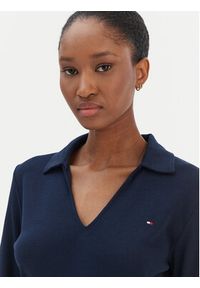 TOMMY HILFIGER - Tommy Hilfiger Bluzka Modern Cody WW0WW47850 Granatowy Slim Fit. Kolor: niebieski. Materiał: bawełna #4