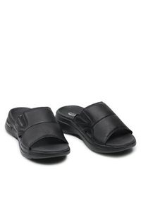 skechers - Skechers Klapki Go Walk Arch Fit Sandal 229023/BBK Czarny. Kolor: czarny. Materiał: skóra #7