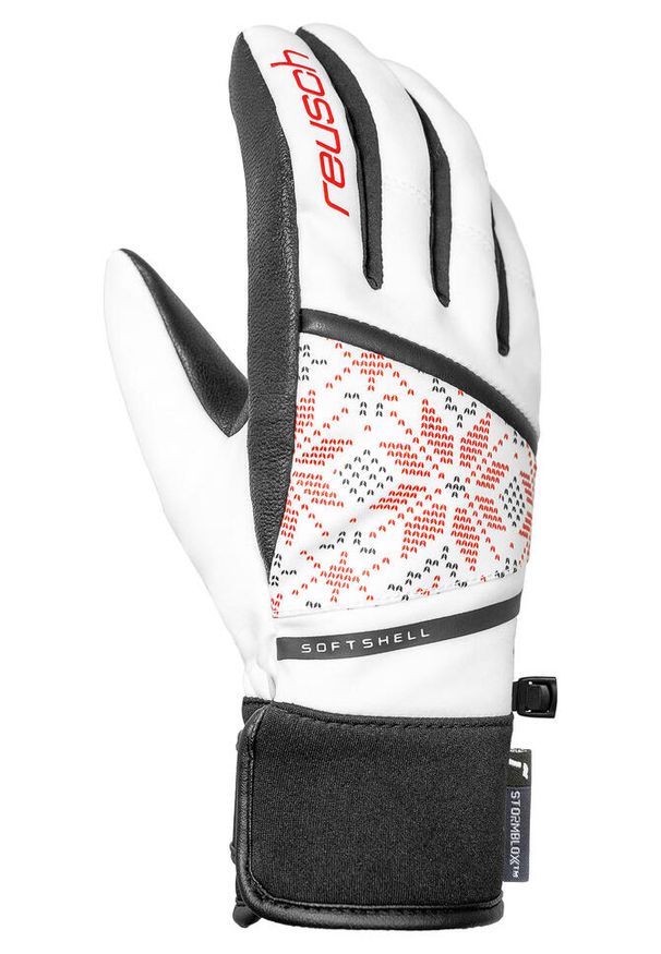 Rękawice damskie Reusch Tessa STORMBLOXX. Kolor: wielokolorowy, biały, czerwony. Sezon: zima. Sport: narciarstwo