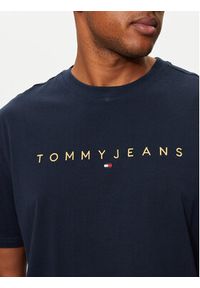 Tommy Jeans T-Shirt DM0DM19694 Granatowy Regular Fit. Kolor: niebieski. Materiał: bawełna