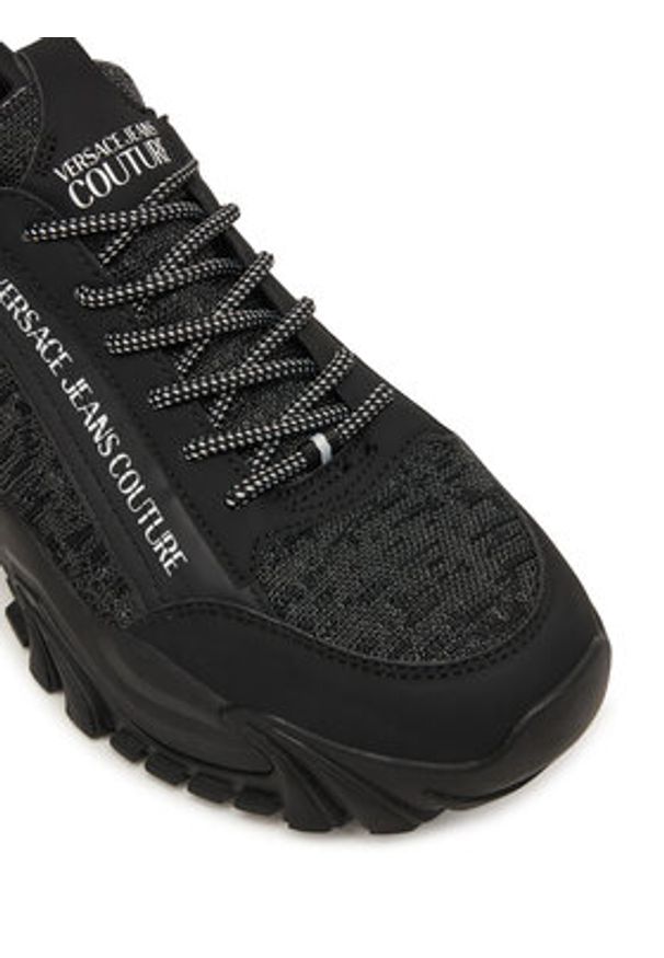 Versace Jeans Couture Sneakersy 79YA3SI5 ZSC89 Czarny. Kolor: czarny. Materiał: skóra