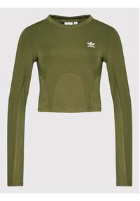 Adidas - adidas Bluzka Always Original HF2091 Zielony Tight Fit. Kolor: zielony. Materiał: syntetyk