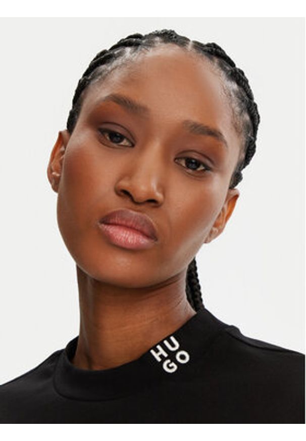 Hugo - HUGO T-Shirt Damelody 50520187 Czarny Relaxed Fit. Kolor: czarny. Materiał: bawełna