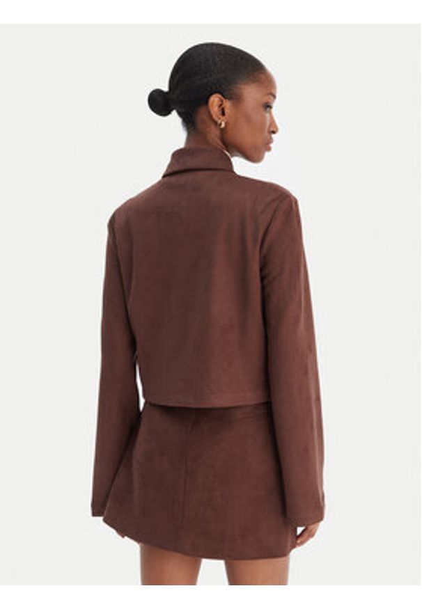 BARDOT - Bardot Koszula Lorenzo 59668TB1 Brązowy Boxy Fit. Kolor: brązowy. Materiał: skóra