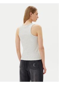 Pieces Top May 17154480 Szary Slim Fit. Kolor: szary. Materiał: bawełna #6