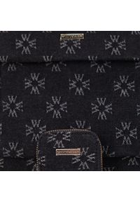 Wittchen - Damski plecak dżinsowy w monogram z etui czarny. Kolor: czarny. Materiał: bawełna. Wzór: gładki, paski, aplikacja. Styl: elegancki #3