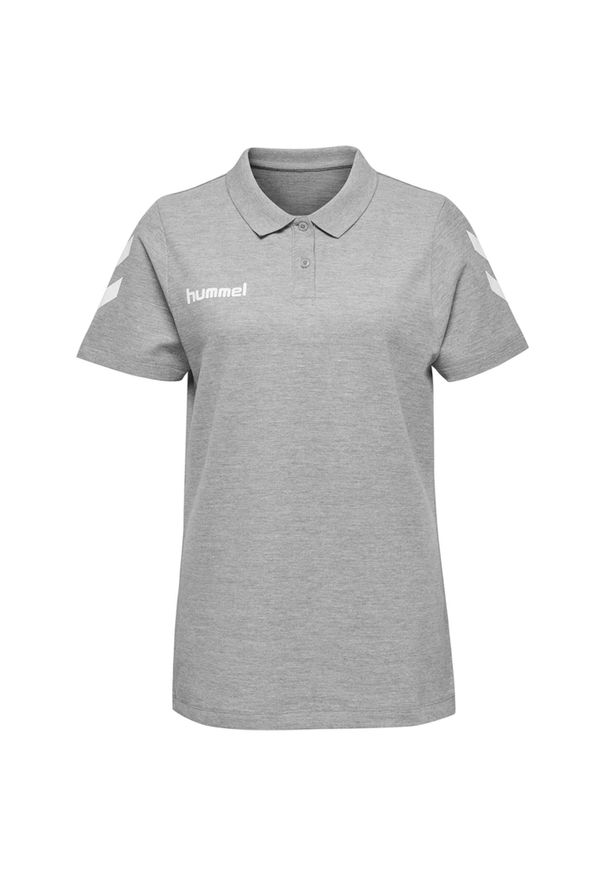 Damska koszulka polo Hummel hmlGO cotton. Typ kołnierza: polo. Kolor: szary. Sport: tenis