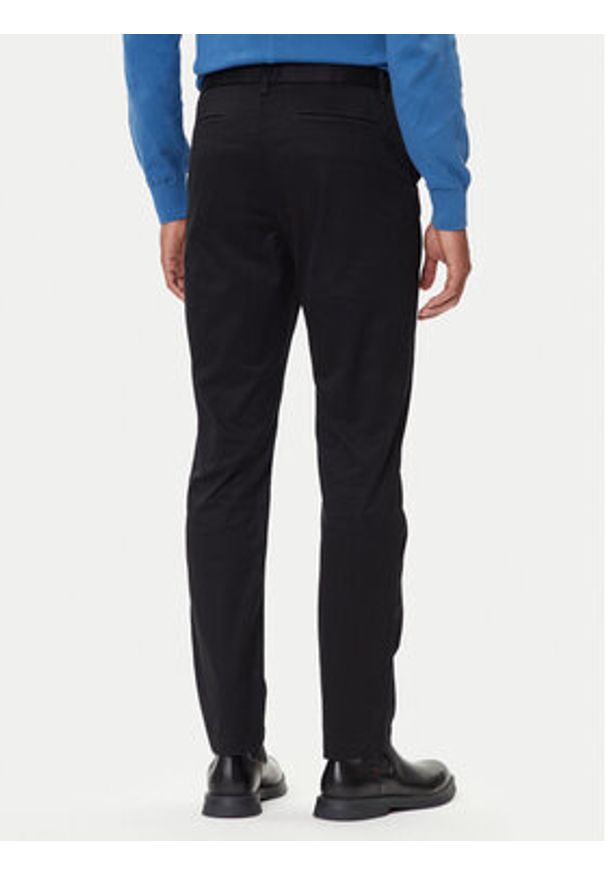 Calvin Klein Chinosy LV040EM633 Czarny Slim Fit. Kolor: czarny. Materiał: bawełna