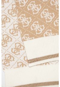 Guess szalik damski kolor beżowy wzorzysty. Kolor: beżowy #2