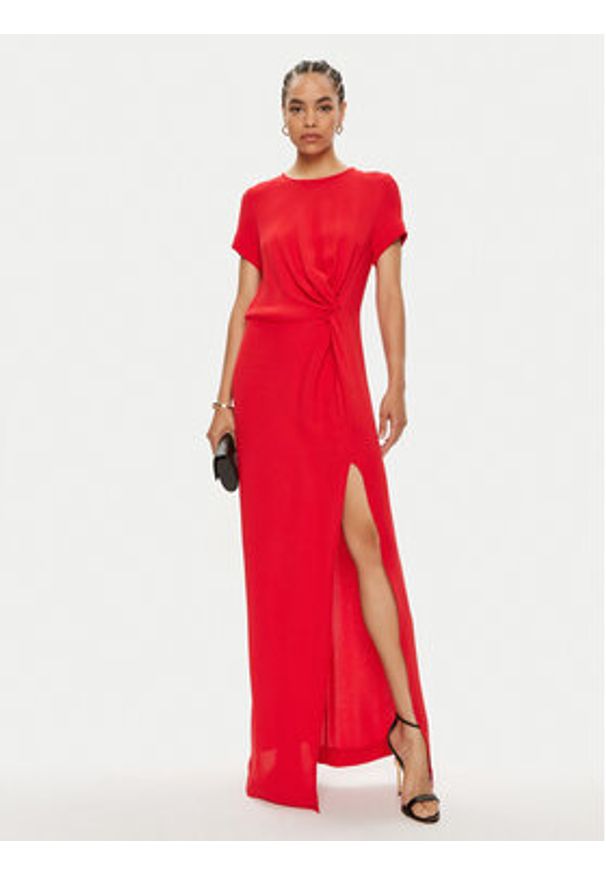 Herskind Sukienka codzienna Noelle 5205736 Czerwony Regular Fit. Okazja: na co dzień. Kolor: czerwony. Materiał: wiskoza. Typ sukienki: proste. Styl: casual