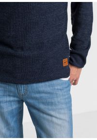 Sweter z kapturem bonprix niebieski melanż. Typ kołnierza: kaptur. Kolor: niebieski. Wzór: melanż #4