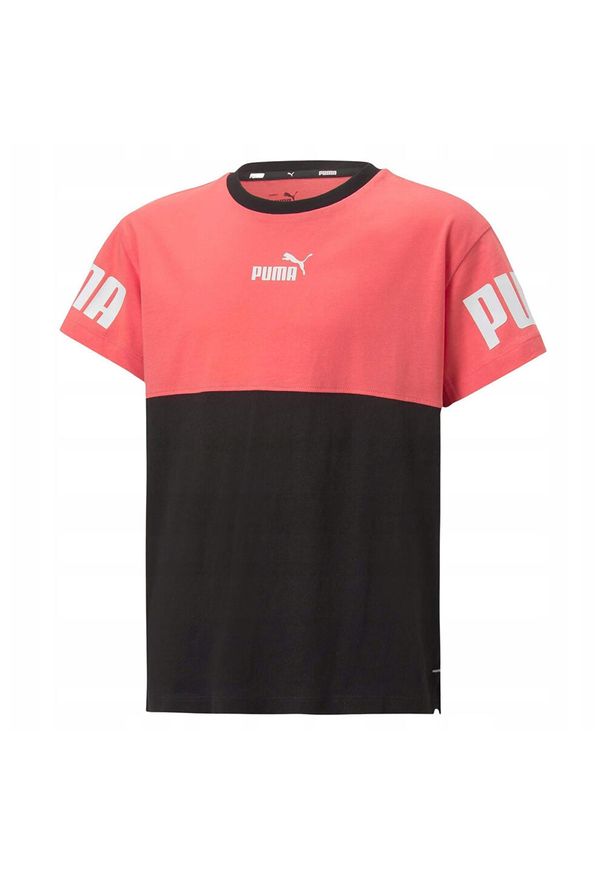 Puma - Koszulka Dziecięca Power Colour Block T-shirt. Kolor: czerwony, wielokolorowy, czarny