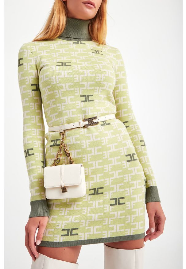 Elisabetta Franchi - TOREBKA NERKA ELISABETTA FRANCHI. Wzór: aplikacja, paski. Materiał: zdobione, skórzane