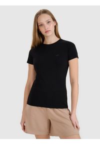 4f - 4F T-shirt slim gładki damski (2-pack) - multikolor M. Okazja: na co dzień. Kolor: biały. Materiał: dzianina, bawełna, jersey. Długość rękawa: krótki rękaw. Długość: krótkie. Wzór: gładki. Styl: klasyczny, sportowy, casual