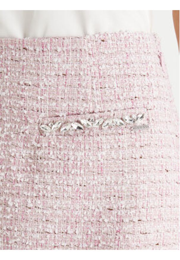 Guess Spódnica mini W6RD56 WJ632 Różowy Regular Fit. Kolor: różowy. Materiał: syntetyk