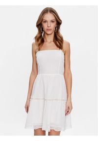 Guess Sukienka letnia Safa W3GK0M WEID0 Biały Regular Fit. Kolor: biały. Materiał: bawełna. Sezon: lato #1