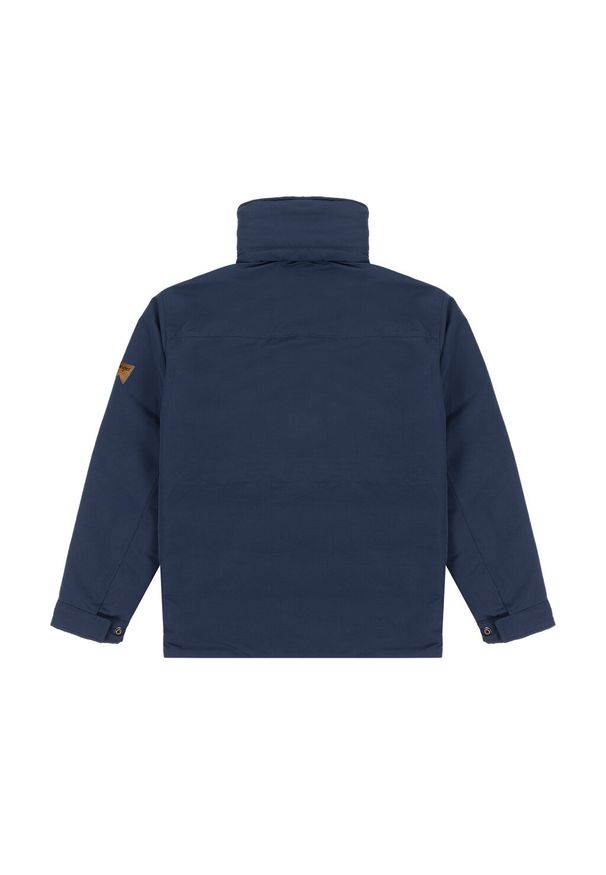 Wrangler - WRANGLER BODYGUARD JACKET MĘSKA KURTKA ZIMOWA Z KAPTUREM CIEPŁA NAVY W40BWW114. Typ kołnierza: kaptur. Sezon: zima