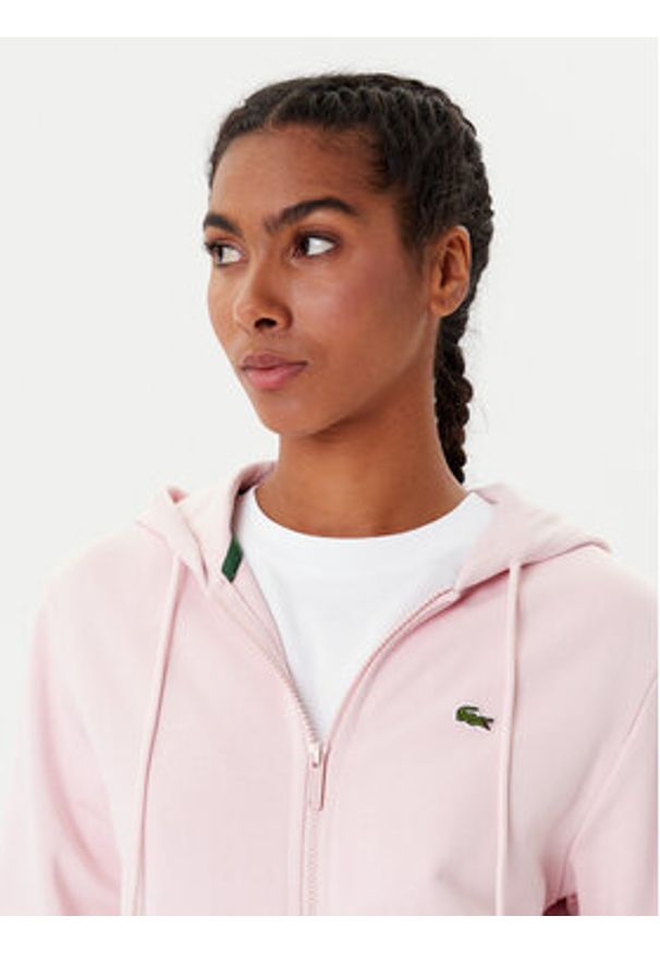 Lacoste Bluza SF5256 Różowy Regular Fit. Kolor: różowy. Materiał: bawełna