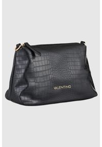 Valentino by Mario Valentino - VALENTINO Torebka czarna Wool. Kolor: czarny. Materiał: skórzane. Rodzaj torebki: na ramię