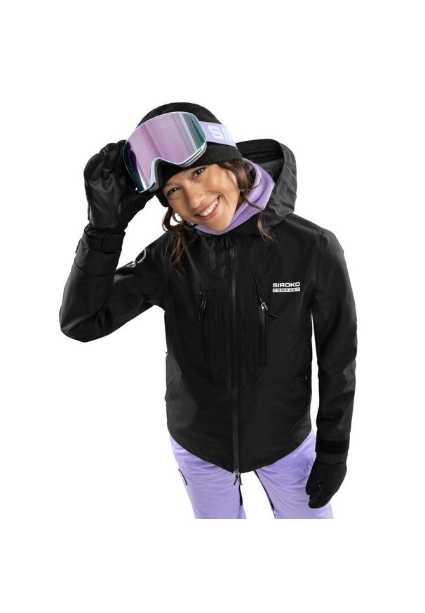 SIROKO - Kurtka snowboardowa damska W5-W Nix. Kolor: czarny. Sport: snowboard
