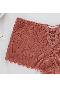 Intica - Majtki koronkowe z sznurowaniem eleganckie na co dzień Aylin. Kolor: biały. Materiał: koronka. Wzór: koronka #4