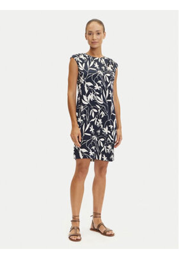 Tatuum Sukienka codzienna Zimona 1 T2508.207 Granatowy Relaxed Fit. Okazja: na co dzień. Kolor: niebieski. Materiał: syntetyk. Typ sukienki: proste. Styl: casual