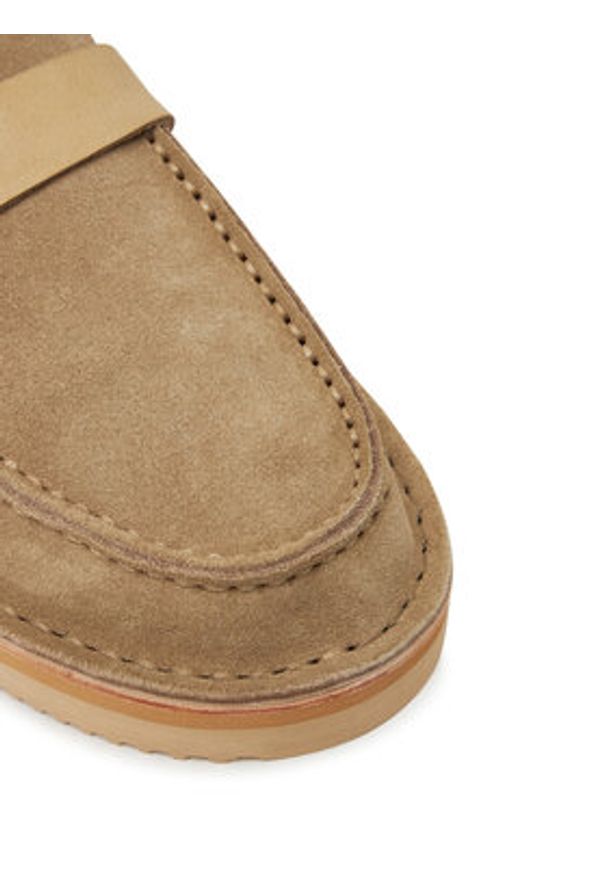 Fracap Klapki D142 Brązowy. Kolor: brązowy. Materiał: skóra, zamsz