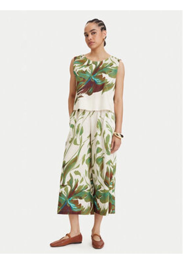 ACCESS FASHION Kuloty 63-5070-0250 Kremowy Wide Leg. Kolor: kremowy. Materiał: bawełna