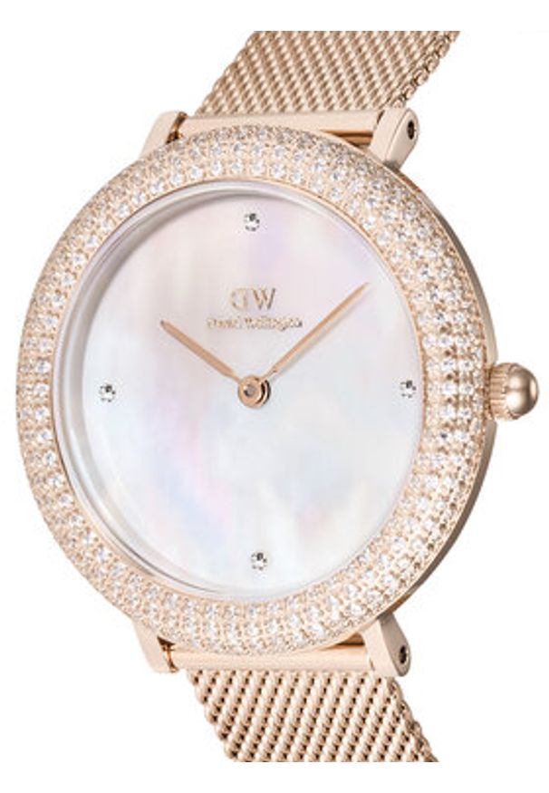 Daniel Wellington Zegarek Crystalline Bezel 3 DW00100823 Różowe złoto. Kolor: różowy, wielokolorowy, złoty