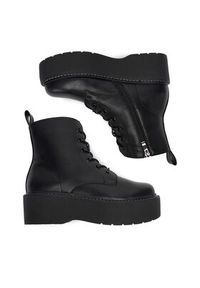 DeeZee Trzewiki 12663-1 -BLACK PU Czarny. Kolor: czarny. Materiał: syntetyk, materiał #3